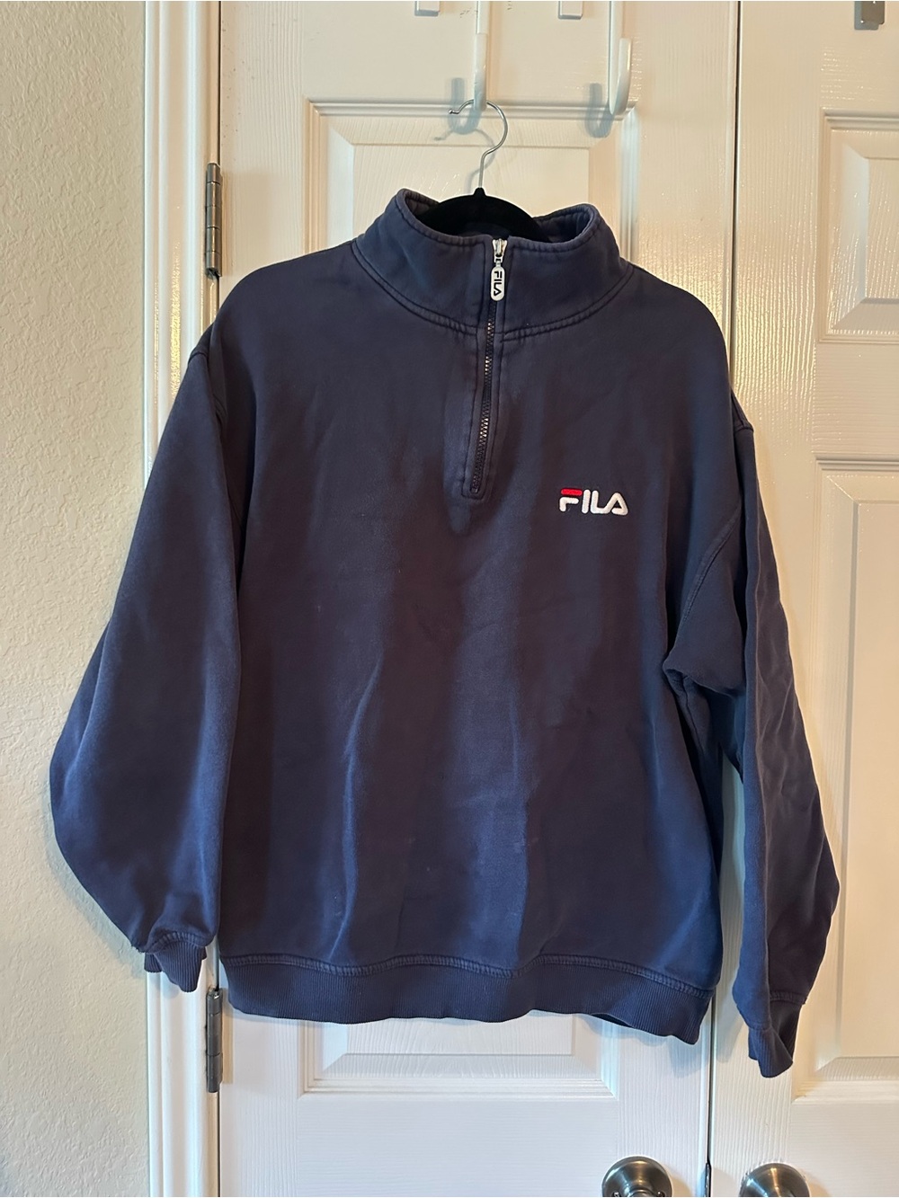 FILA Men's Navy Half-Zip Sweatshirt with Logo